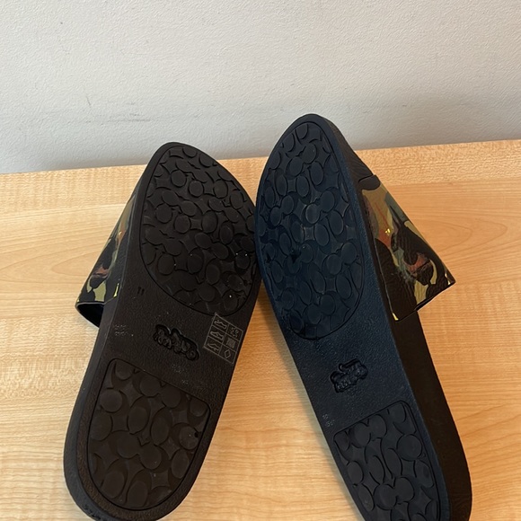 Coach Wild Beast Black Slides Camo Print Strap with Logo - New - Size 11 - Picture 6 of 7
